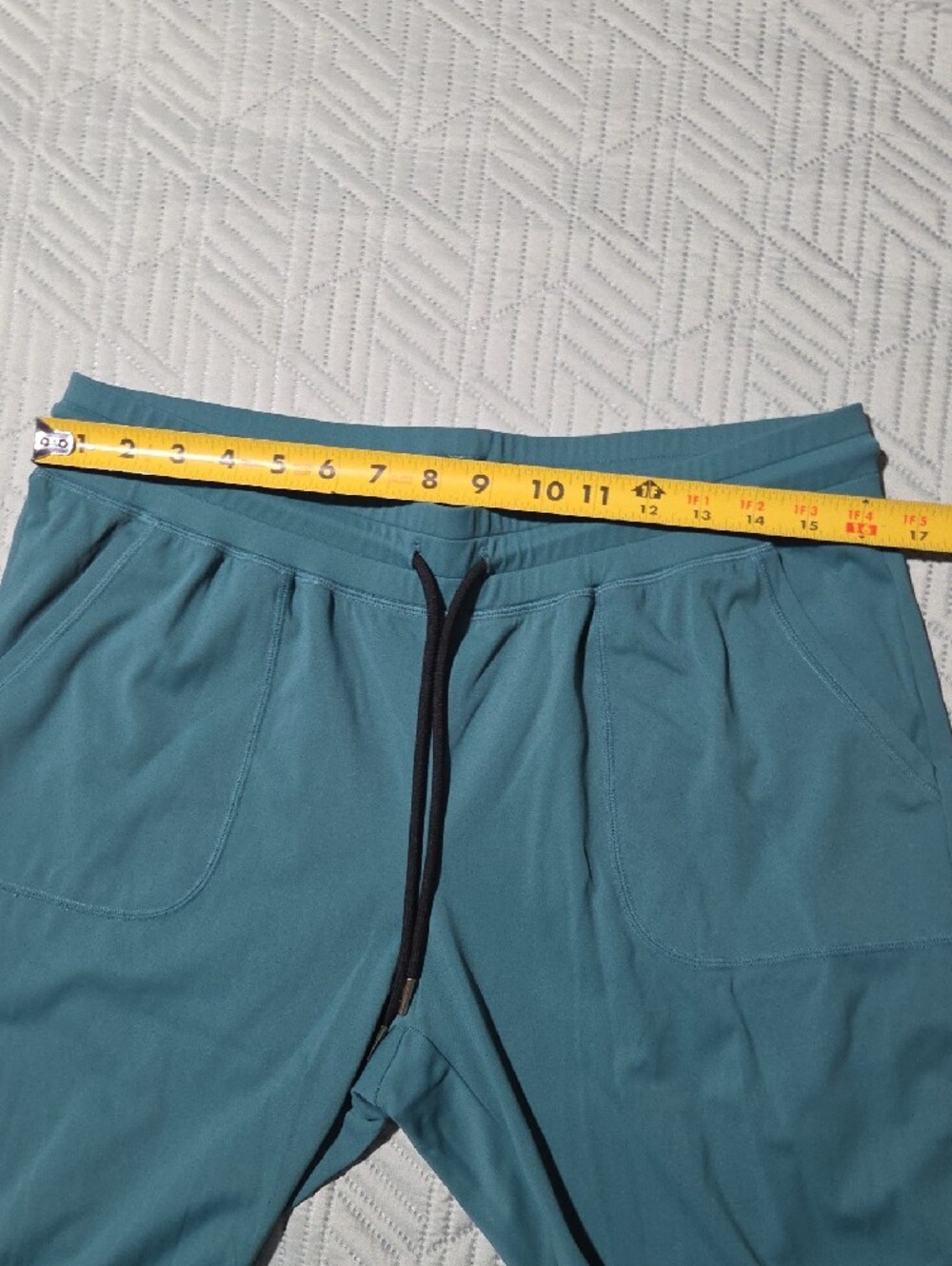 ZYIA Womens Teal Drawstring Joggers with Zipper Ankle - Picture 3 of 8